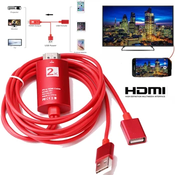 Micro USB Type C iOS Phone to HDMI TV Cable 2K Video Adapter for Huawei P20 P30 Pro Mate 20 for Samsung S8 Note 8 9 10 Android
Micro USB Type C iOS Phone to HDMI TV Cable 2K Video Adapter for Huawei P20 P30 Pro Mate 20 for Samsung S8 Note 8 9 10 Android