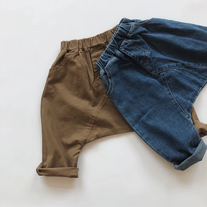 Korean Style Baby Boys Girls Cowboy Pants Kids Casual Elastic Waist Pant Children's Clothing Autumn Baby Boys Girls Jeans 47 H61a83d92a3f6429d8e1241b8ebaa581aE