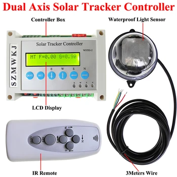 DC Power 12V/24V Dual Axis Solar Tracking LCD Controller W/ Light Sensor For Complete Electronic Solar Tracker Sun Track System
DC Power 12V/24V Dual Axis Solar Tracking LCD Controller W/ Light Sensor For Complete Electronic Solar Tracker Sun Track System