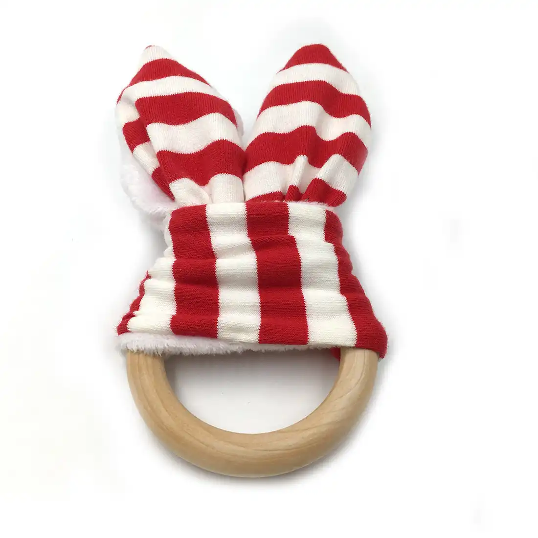 baby boy rabbit ear teether safe organic wood teething teether