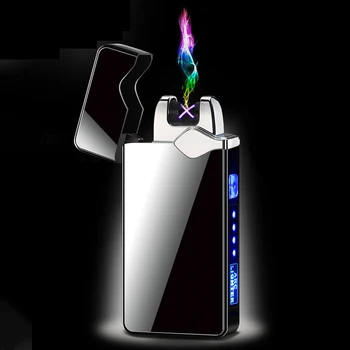 New button Double Arc Plasma electric Lighter LED Power Display cool USB rechargeable Metal Windproof electric lighters 
New button Double Arc Plasma electric Lighter LED Power Display cool USB rechargeable Metal Windproof electric lighters