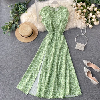 2020 New Summer Bodycon Dress Women Vintage Floral Printed Backless Casual Dress Ladies Slim Short Sleeve O-neck Green Long Robe
2020 New Summer Bodycon Dress Women Vintage Floral Printed Backless Casual Dress Ladies Slim Short Sleeve O-neck Green Long Robe
