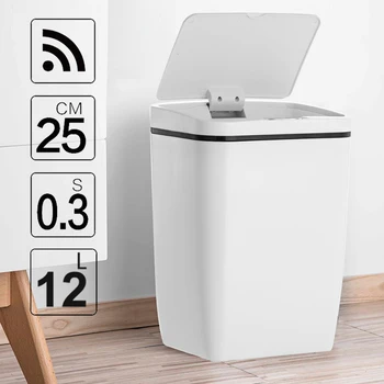 12L New Fashion Inductive Type Trash Can Smart Sensor Home Bathroom Storage Barrels Rubbish Bin Stainless Steel Metal Trash
12L New Fashion Inductive Type Trash Can Smart Sensor Home Bathroom Storage Barrels Rubbish Bin Stainless Steel Metal Trash