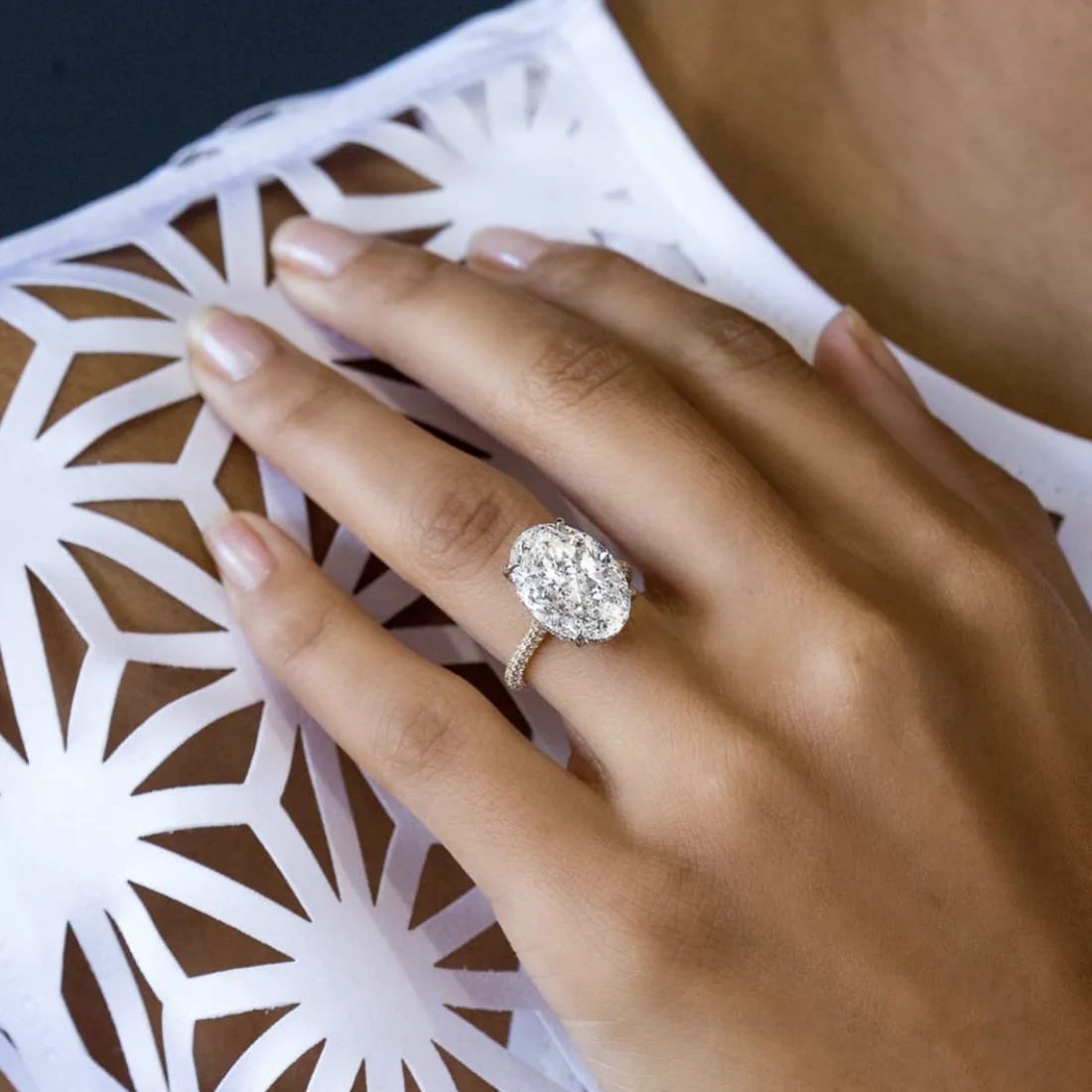 Original 925 Sterling Silver Oval cut 4ct Simulated Diamond Wedding Engagement Cocktail Women Rings Sets Fine Jewelry Wholesale | Украшения