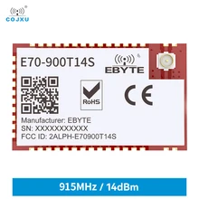 CC1310 868/915MHz rf Soc Module 14dBm Modbus 1.5km UART GFSK High Speed Continuous Transmission LP IPEX/Stamp Hole E70-900T14S
CC1310 868/915MHz rf Soc Module 14dBm Modbus 1.5km UART GFSK High Speed Continuous Transmission LP IPEX/Stamp Hole E70-900T14S