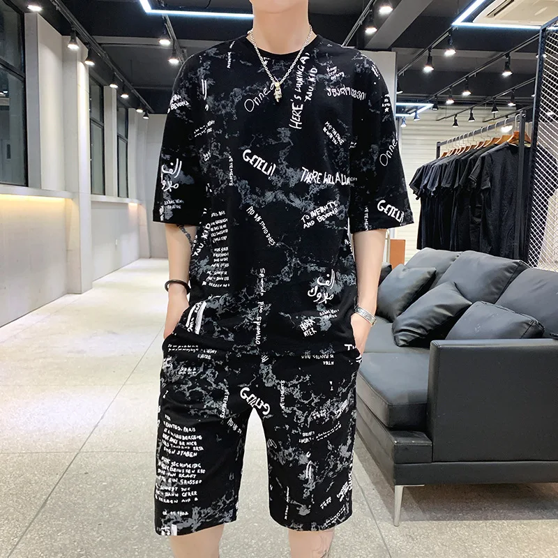 Summer Thin Section Men Crew Neck Printed Pure Cotton Two-Piece Set Large Size Casual Versatile Sports Set Men's
Summer Thin Section Men Crew Neck Printed Pure Cotton Two-Piece Set Large Size Casual Versatile Sports Set Men's