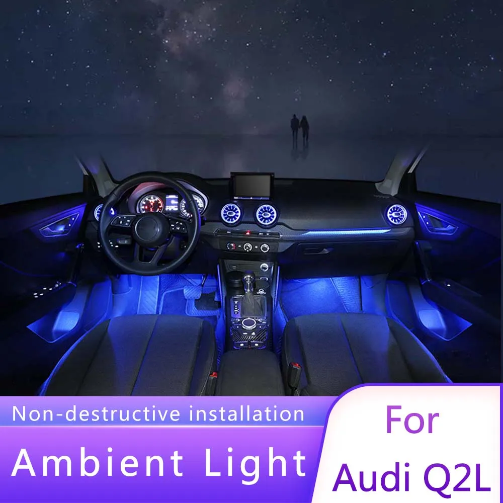 For Audi Q2L 2018-2020 year 10-color ambient light synchronization turbine air outlet interior modification
For Audi Q2L 2018-2020 year 10-color ambient light synchronization turbine air outlet interior modification