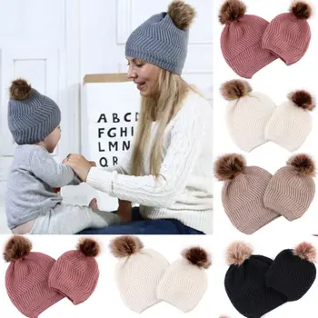 2019 Mother Kids Hat Baby Boys Girls Warm Winter Knit Beanie Fur Pom Hat Crochet Ski Cap oft Beanie Comfortable Cap 
2019 Mother Kids Hat Baby Boys Girls Warm Winter Knit Beanie Fur Pom Hat Crochet Ski Cap oft Beanie Comfortable Cap