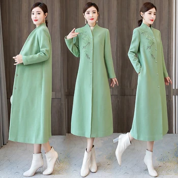 2020 Winter Embroidered Woolen Windbreaker Coat Overcoat V-neck Slim Office Lady Wool Women Casaco Feminino Plus Size 3xl Jacket 
2020 Winter Embroidered Woolen Windbreaker Coat Overcoat V-neck Slim Office Lady Wool Women Casaco Feminino Plus Size 3xl Jacket