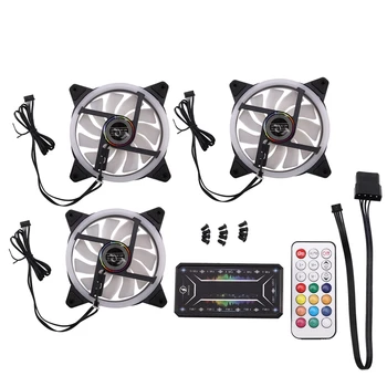 HOT-Computer PC Case Fan RGB Adjust LED Fan Quiet Remote Computer Cooler Cooling RGB Case Fans (3PCS+1 Controller)
HOT-Computer PC Case Fan RGB Adjust LED Fan Quiet Remote Computer Cooler Cooling RGB Case Fans (3PCS+1 Controller)