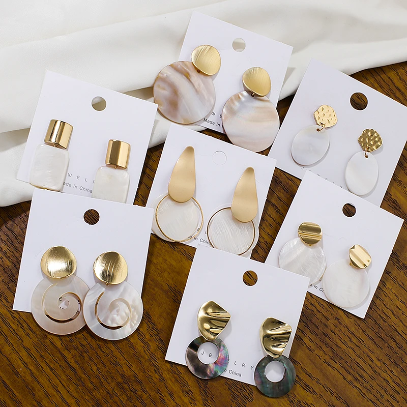 Flashbuy Shell Zinc Alloy Drop Earrings For Women Geometric Pearl Statement Earrings Girls Metal Jewelry Wedding Accessories
Flashbuy Shell Zinc Alloy Drop Earrings For Women Geometric Pearl Statement Earrings Girls Metal Jewelry Wedding Accessories