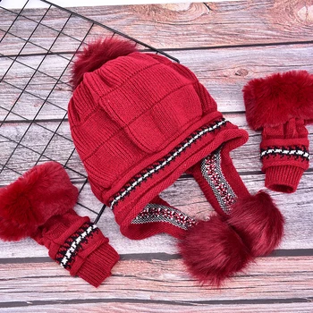 Winter Hat Female Autumn And Winter Fashion Women's Female Toe Cap Warm Gloves + Knit Hat
Winter Hat Female Autumn And Winter Fashion Women's Female Toe Cap Warm Gloves + Knit Hat