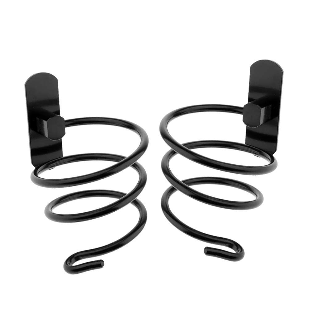 Set of 2, Spiral Style Hair Dryer Stand Holder Wall Mounted, Great Bathroom Washroom Organizer Set of 2, Spiral Style Hair Dryer Stand Holder Wall Mounted, Great Bathroom Washroom Organizer