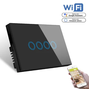 US Standard 4 Gang WIFI 2.4GHz Control Touch Switch, Crystal Glass AC 110-240V,Support Alexa & Google Assistant Switch
US Standard 4 Gang WIFI 2.4GHz Control Touch Switch, Crystal Glass AC 110-240V,Support Alexa & Google Assistant Switch