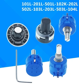 3590S Potentiometer 1K 2K 5K 10K 20K 50K 100K Ohm 2W Winding Multi Turn Adjustable Precision Potentiometer Dial Knobs
3590S Potentiometer 1K 2K 5K 10K 20K 50K 100K Ohm 2W Winding Multi Turn Adjustable Precision Potentiometer Dial Knobs