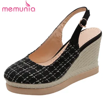 MEMUNIA 2020 newest wedges platform shoes women pumps round toe buckle slingback summer shoes elegant party shoes woman
MEMUNIA 2020 newest wedges platform shoes women pumps round toe buckle slingback summer shoes elegant party shoes woman