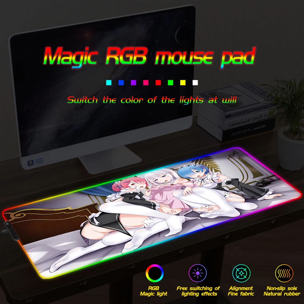 big Anime mouse pad Comfortable Gamer MousePad USB with Line LED 7-Color Illumination Backlit Rebellious Large Speed RGB Gaming
big Anime mouse pad Comfortable Gamer MousePad USB with Line LED 7-Color Illumination Backlit Rebellious Large Speed RGB Gaming