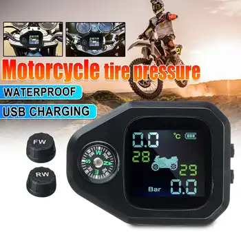 Waterproof Motorcycle Real Time Tire Pressure Monitoring System TPMS Wireless LCD Display External TH/WI Sensors
Waterproof Motorcycle Real Time Tire Pressure Monitoring System TPMS Wireless LCD Display External TH/WI Sensors
