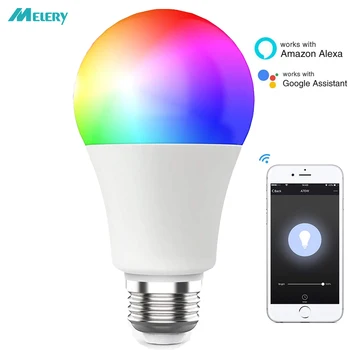 WiFi Smart LED Light Bulb E27 Dimmable Lamp 110-250V 5/7/9W RGB Color Timer Voice Remote Control Work with Alexa Google Home
WiFi Smart LED Light Bulb E27 Dimmable Lamp 110-250V 5/7/9W RGB Color Timer Voice Remote Control Work with Alexa Google Home