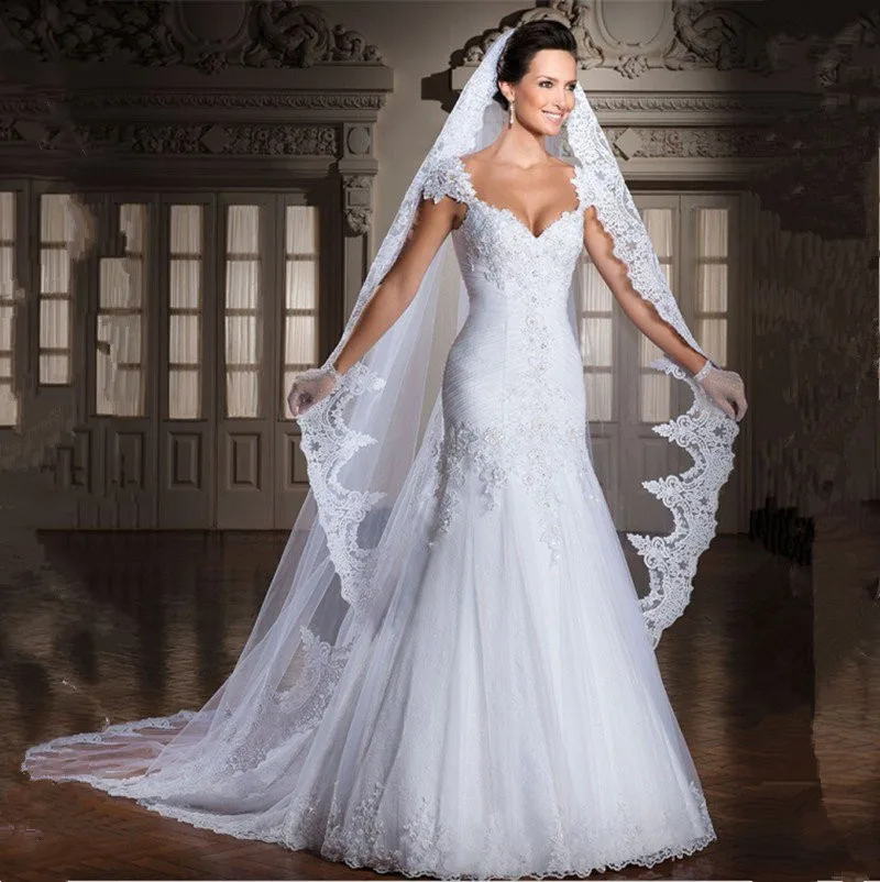 Elegant White Lace Mermaid Wedding Dresses 2016 New Lace Up Bride Dresses Vestidos De Noiva Sereia Custom Beaded Wedding Gowns
Elegant White Lace Mermaid Wedding Dresses 2016 New Lace Up Bride Dresses Vestidos De Noiva Sereia Custom Beaded Wedding Gowns