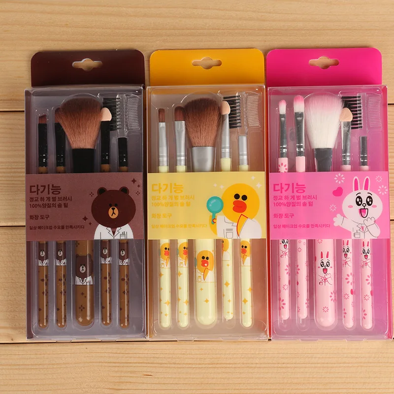 Line Makeup Brush Cony Rabbit Brown Bear 5 PCs Makeup Brush Boxed Portable Makeup Brush Wholesale Tool
Line Makeup Brush Cony Rabbit Brown Bear 5 PCs Makeup Brush Boxed Portable Makeup Brush Wholesale Tool
