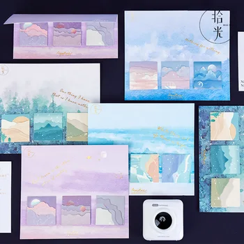 The Optical Pickup Stereo Sticky Notes Combination in Case of Mountains and Rivers Series Creative Simple Hand Account Memorandu
The Optical Pickup Stereo Sticky Notes Combination in Case of Mountains and Rivers Series Creative Simple Hand Account Memorandu