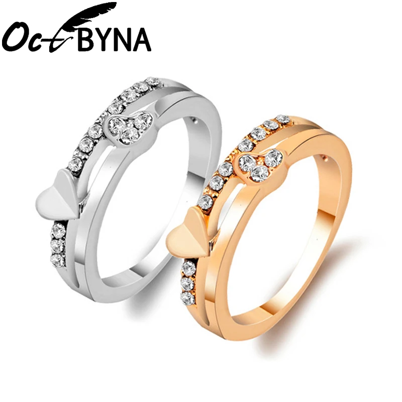 Octbyna Fashion Crystal Heart Shaped Rings For Women's Zircon Engagement Wedding Brand Rings Charm Jewelry Dropshipping
Octbyna Fashion Crystal Heart Shaped Rings For Women's Zircon Engagement Wedding Brand Rings Charm Jewelry Dropshipping