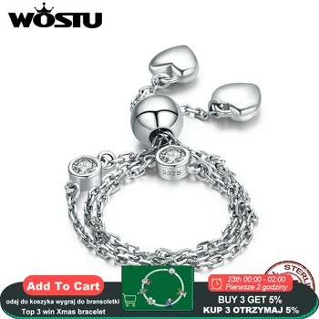 WOSTU New Design 100% 925 Sterling Silver Two Pattern Chain Bracelet For Women Sterling-Silver-Jewelry DIY Gift CQB032
WOSTU New Design 100% 925 Sterling Silver Two Pattern Chain Bracelet For Women Sterling-Silver-Jewelry DIY Gift CQB032