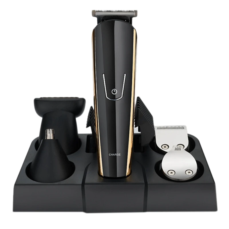 Jinding 5 in 1 Multi-Functional Hair Clipper Set with Comb Oil 5 Heads with Nose Ear Trimmer Styling Trimmer Beard Washable Eu P
Jinding 5 in 1 Multi-Functional Hair Clipper Set with Comb Oil 5 Heads with Nose Ear Trimmer Styling Trimmer Beard Washable Eu P