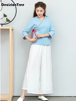 2020 chinese traditional style cheongsam shirt retro solid woman linen tang suit casual mandarin collar blouse elegant qipao 
2020 chinese traditional style cheongsam shirt retro solid woman linen tang suit casual mandarin collar blouse elegant qipao