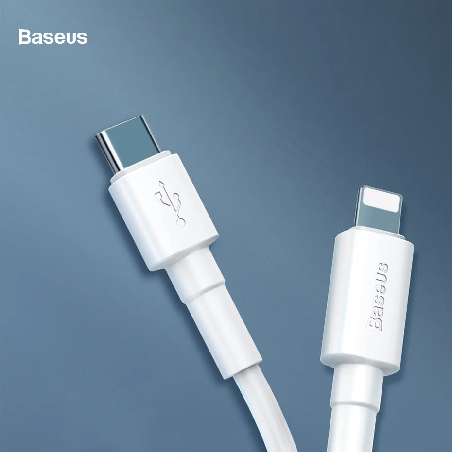 Baseus 18W PD USB Type C Cable for Lightning Cable For iPhone 11 Pro Max XS Max 8 Plus Fast Charging USB Type-C Data Cord Cable
Baseus 18W PD USB Type C Cable for Lightning Cable For iPhone 11 Pro Max XS Max 8 Plus Fast Charging USB Type-C Data Cord Cable