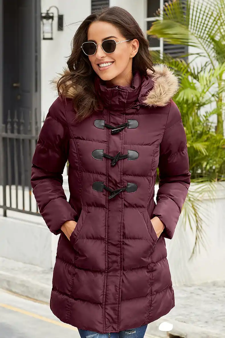 casaco de inverno acolchoado feminino