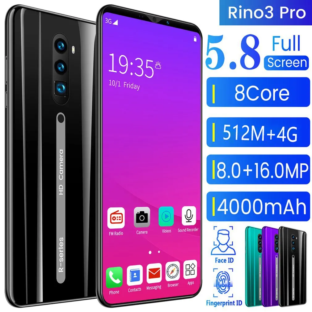 3G Smartphone 5.8 Inch Full Screen Android Hd Screen Smartphone Fingerprint Unlock Machine 4+64G Flash Memory
3G Smartphone 5.8 Inch Full Screen Android Hd Screen Smartphone Fingerprint Unlock Machine 4+64G Flash Memory