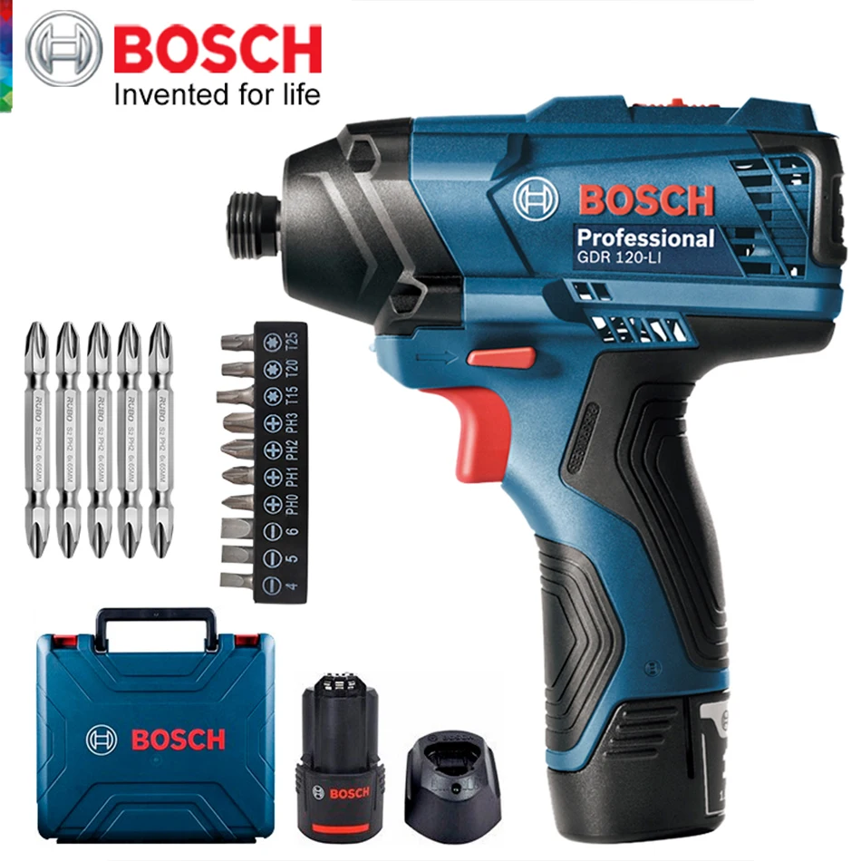 Bosch Electrical Impact Screwdriver GDR120-Li Power Tools Lithium Battery Charging Electric Screwdriver Hand Drill DIY Tools
Bosch Electrical Impact Screwdriver GDR120-Li Power Tools Lithium Battery Charging Electric Screwdriver Hand Drill DIY Tools
