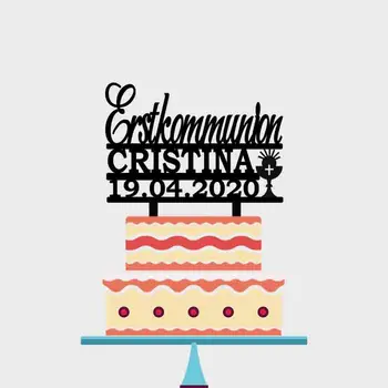 Personalized Kids First Holy Communion Cake Topper Custom Name Date Erstkommunion Cake Topper For Communion Party Decor YC117
Personalized Kids First Holy Communion Cake Topper Custom Name Date Erstkommunion Cake Topper For Communion Party Decor YC117