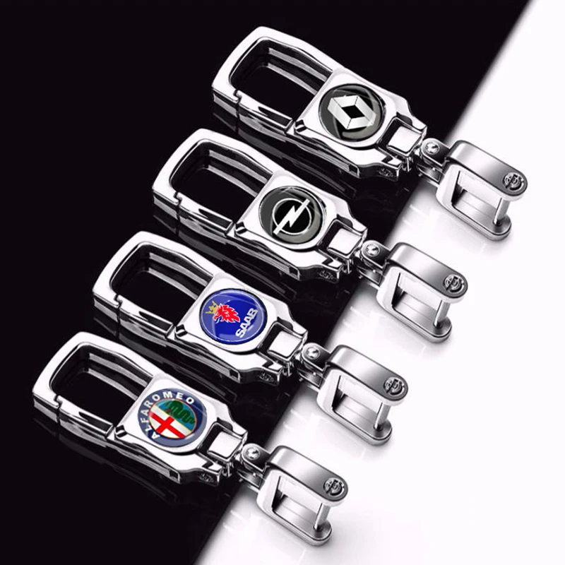 3D металлический автомобильный брелок для ключей Mitsubishi BMW Audi Ford Nissan Toyota Honda Opel Kia