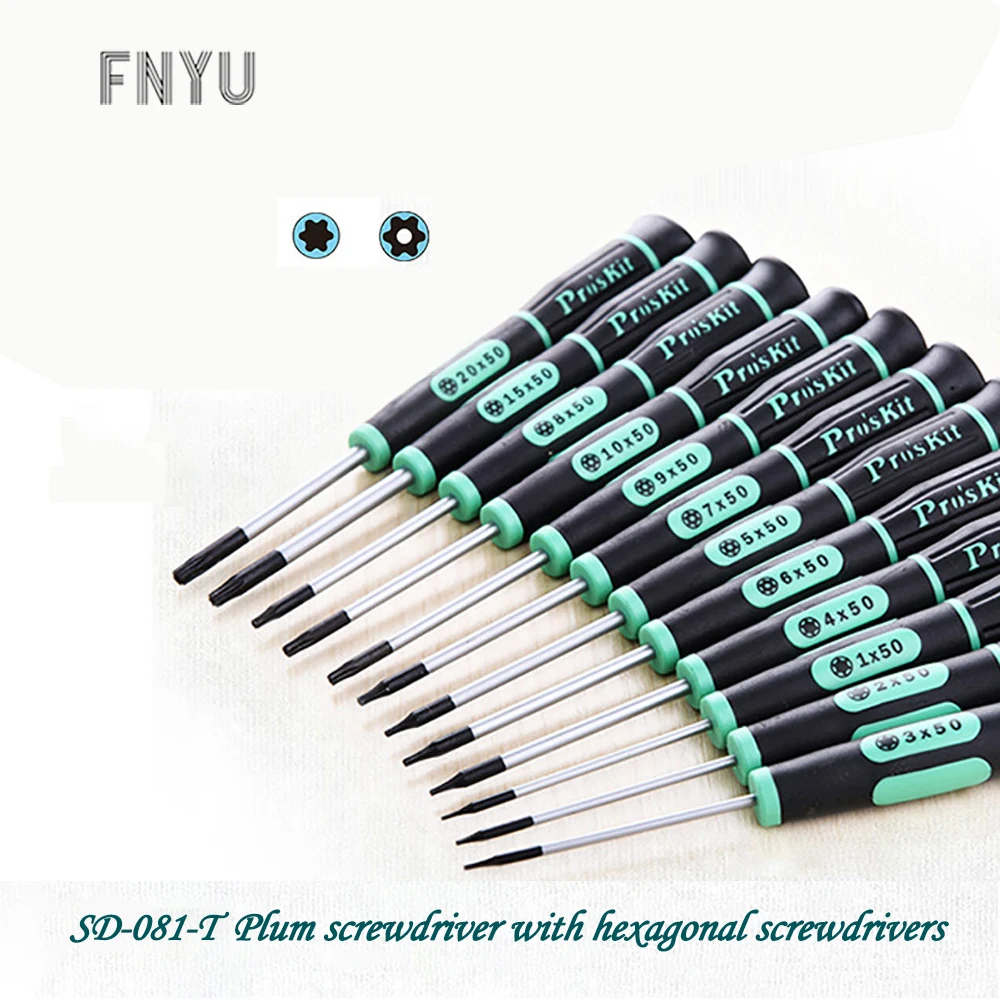 Pro'skit SD 081 T series отвертки с рисунком сливы прецизионные шестигранные со звездой