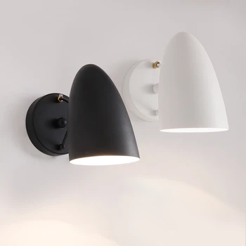 LED Wall Light Modern Nordic Style for bedroom Bedside Light E27 AC85-265V White & Black Lampshade Home coffee Shop
LED Wall Light Modern Nordic Style for bedroom Bedside Light E27 AC85-265V White & Black Lampshade Home coffee Shop
