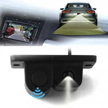 2in1 LCD Car SUV Reversing Parking Radar & Rear View Backup 120° Wide Angle Camera Kit Auto Rear View Camera