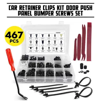 467Pcs Universal Mixed Auto Fastener Car Bumper Clips Retainer Push Engine Cover Car Fastener Rivet Door Panel for Fender Liner
467Pcs Universal Mixed Auto Fastener Car Bumper Clips Retainer Push Engine Cover Car Fastener Rivet Door Panel for Fender Liner