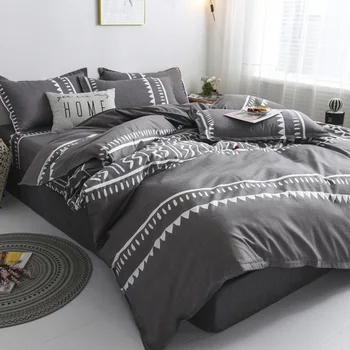 Fashion Black Bedding Set Nordic Double Twin Bedspread Duvet Cover Set Home Decor Bed Linen Set Bedclothes Adult Bedding Set 
Fashion Black Bedding Set Nordic Double Twin Bedspread Duvet Cover Set Home Decor Bed Linen Set Bedclothes Adult Bedding Set