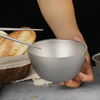 Portable 550ml Pure Titanium Bowl Outdoors Tableware Camping Uensils Double-layer Heat Insulation Anti-fall Bowl
Portable 550ml Pure Titanium Bowl Outdoors Tableware Camping Uensils Double-layer Heat Insulation Anti-fall Bowl