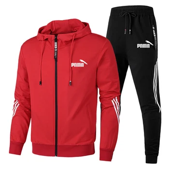 2020Spring and autumn men's two-piece striped sportswear men's full-sleeved top with hood + outdoor sports pants track suit suit
2020Spring and autumn men's two-piece striped sportswear men's full-sleeved top with hood + outdoor sports pants track suit suit