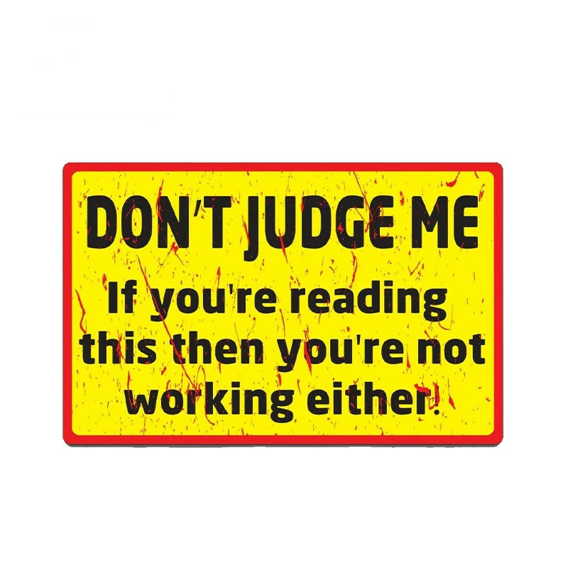 Interesting Car Sticker DON'T JUDGE ME Exquisite PVC Decal Waterproof Decoration ZWW-2498, 13cm *8.4cm
Interesting Car Sticker DON'T JUDGE ME Exquisite PVC Decal Waterproof Decoration ZWW-2498, 13cm *8.4cm