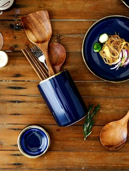 Nordic light Luxury gems Blue chopsticks Ceramic household mold kitchen utensils Fork spoon Dining sticks Removal cage
Nordic light Luxury gems Blue chopsticks Ceramic household mold kitchen utensils Fork spoon Dining sticks Removal cage