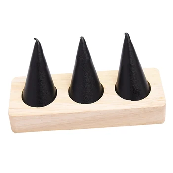 Finger Ring Display Stand Jewelry Storage Cone Shape design with Wooden Rectangle Base
Finger Ring Display Stand Jewelry Storage Cone Shape design with Wooden Rectangle Base