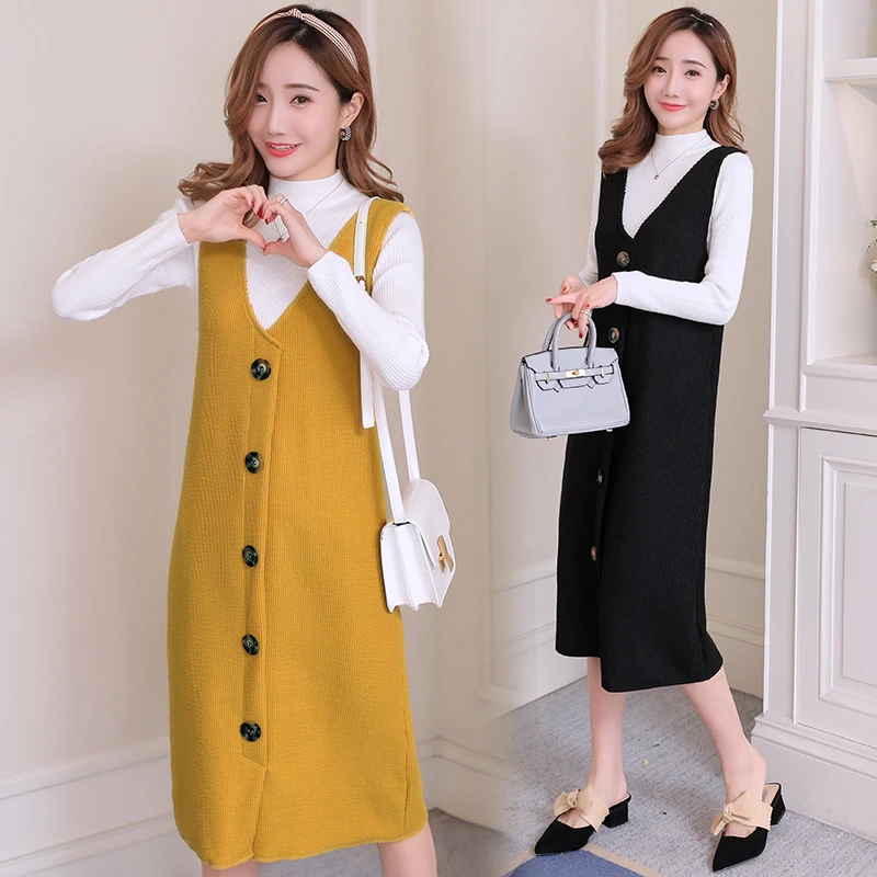 218# 2PCS/Set Autumn Winter Fashion Maternity Dress Bodycon Slim Clothes for Pregnant Women Sweet Pregnancy Knitted Shirt + Vest
218# 2PCS/Set Autumn Winter Fashion Maternity Dress Bodycon Slim Clothes for Pregnant Women Sweet Pregnancy Knitted Shirt + Vest