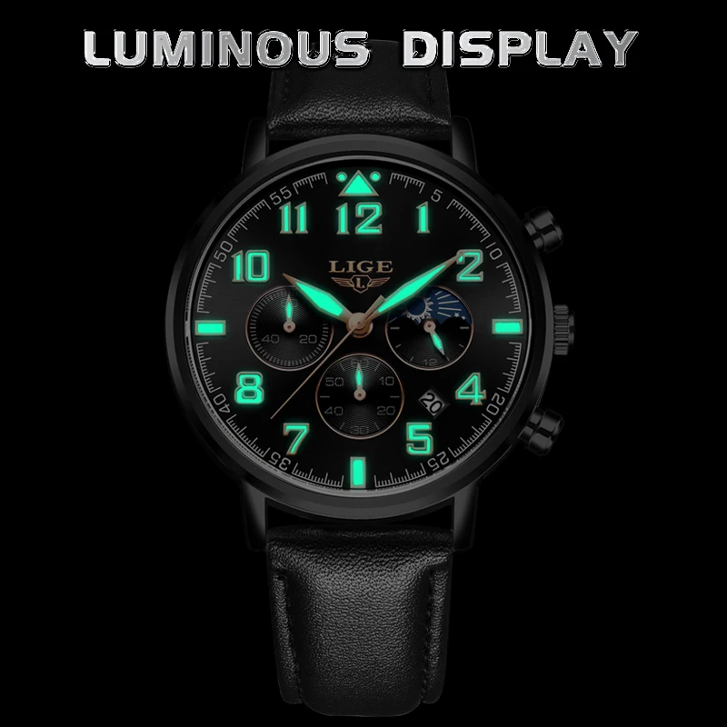 LIGE Fashion Mens Watches Top Brand Luxury Male Casual Leather Waterproof Quartz Watch Men New Sport Clock Relogio Masculino+Box
LIGE Fashion Mens Watches Top Brand Luxury Male Casual Leather Waterproof Quartz Watch Men New Sport Clock Relogio Masculino+Box