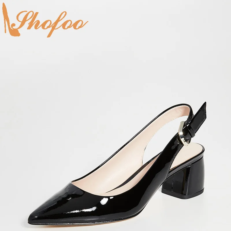 Black Slingback Pumps High Block Heels Patent Leather Women Pointed Toe Large Size 12 15 For Ladies Fashion Buckle Shoes Shofoo
Black Slingback Pumps High Block Heels Patent Leather Women Pointed Toe Large Size 12 15 For Ladies Fashion Buckle Shoes Shofoo