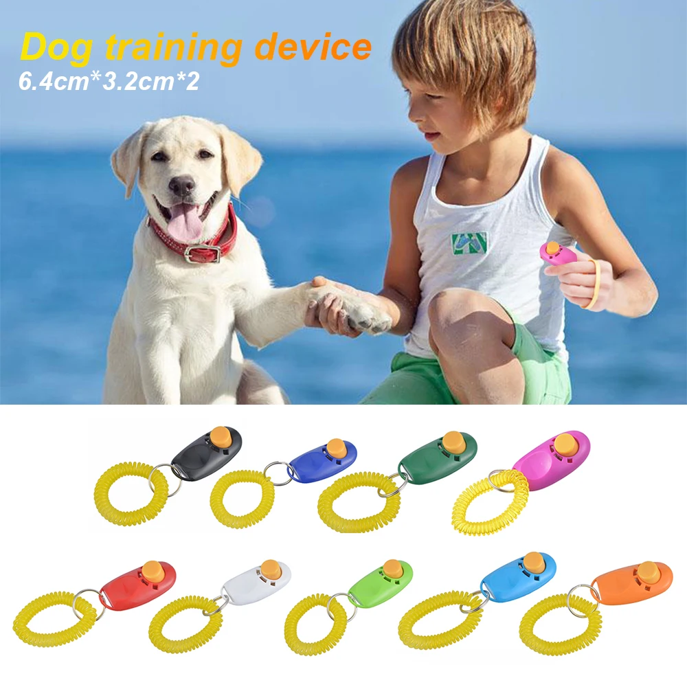 Anti-lost Portable Dog Pet training ring with ring buckle Button Clicker Sound Trainer Pet Training Tool Wrist Band Accessory
Anti-lost Portable Dog Pet training ring with ring buckle Button Clicker Sound Trainer Pet Training Tool Wrist Band Accessory